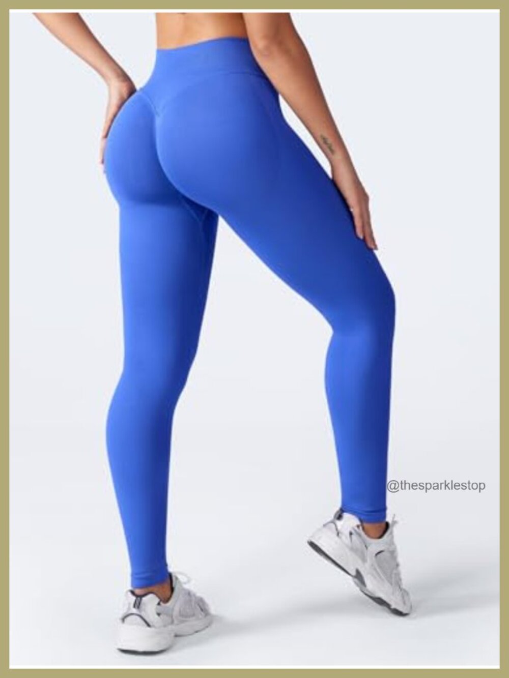 Seamless Impact Leggings Butt Lifting Hidden Scrunch Medium Waist Tummy Control - Picture 5 of 6